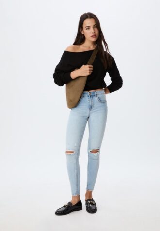 1420 Blugi skinny cu talie joasă