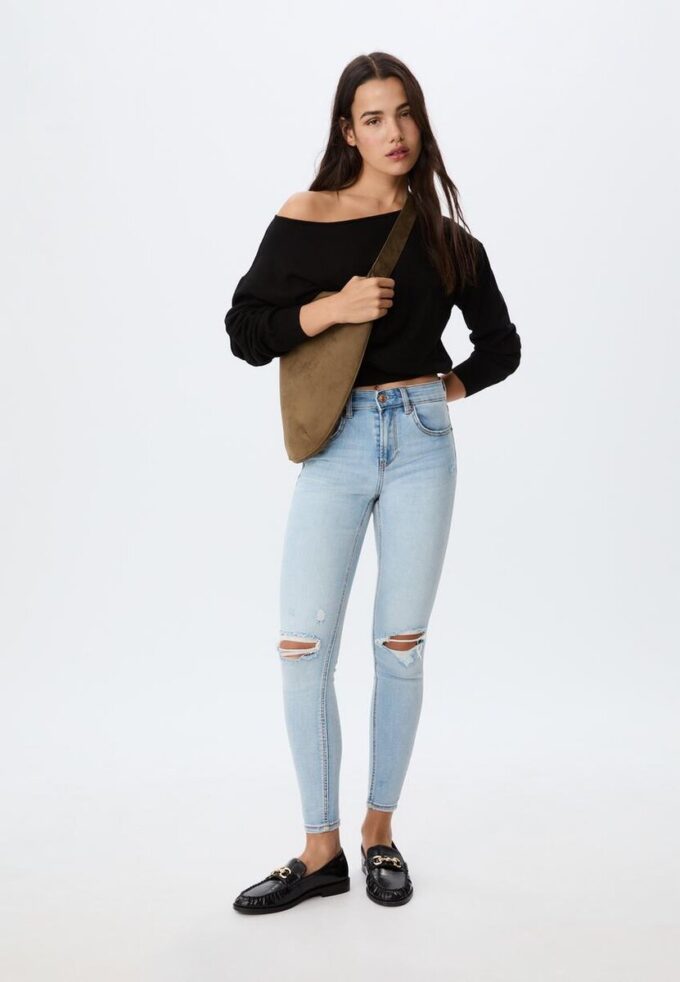 1420 Blugi skinny cu talie joasă 1420 Blugi skinny cu talie joasă