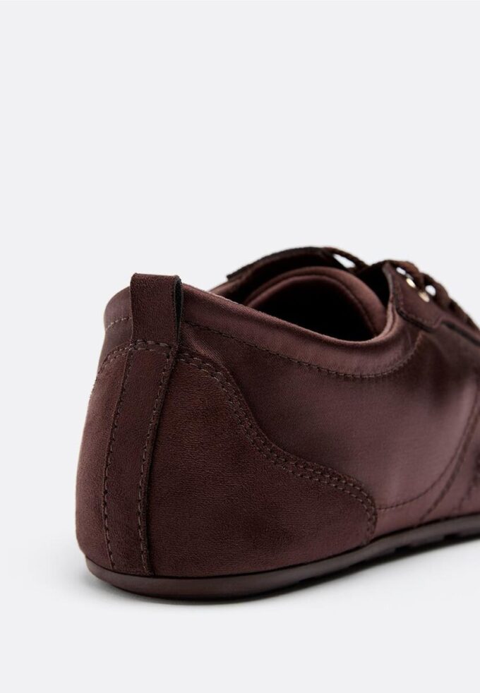 Adidași cu talpă fină din satin