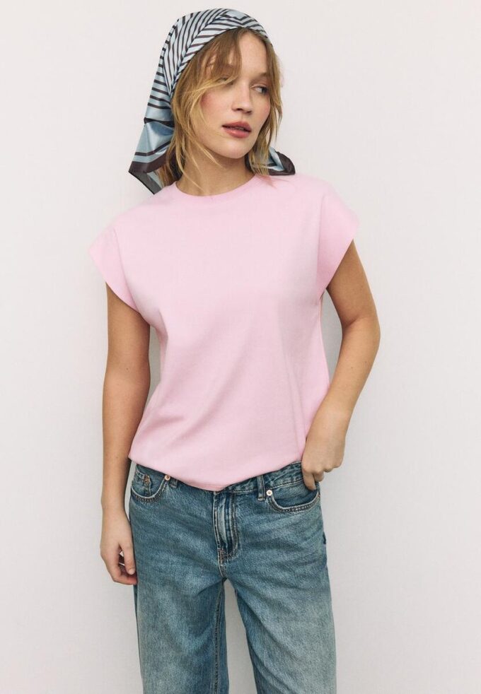B06 Tricou de bază cu umeri coborâți