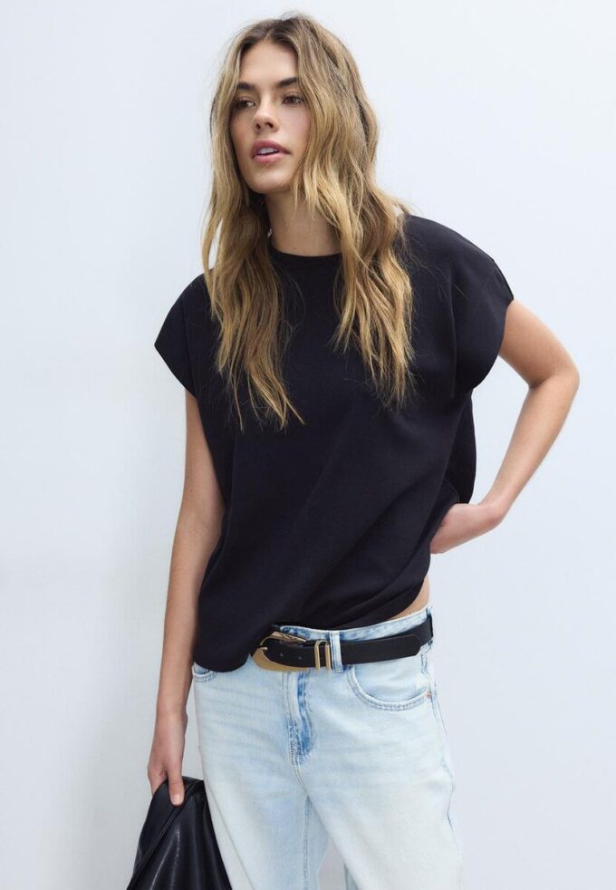 B06 Tricou de bază cu umeri coborâți B06 Tricou de bază cu umeri coborâți
