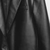 Blazer cu croială regular, cu aspect de piele Blazer cu croială regular, cu aspect de piele