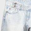 Blugi cu talie joasă și croi drept, cu bandă elastică în talie Blugi cu talie joasă și croi drept, cu bandă elastică în talie