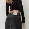 Blugi cu talie joasă și croi Wide Leg Blugi cu talie joasă și croi Wide Leg
