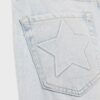 Blugi cu talie joasă și Wide Leg, cu detaliu stea