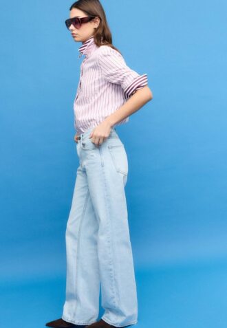 Blugi D92 cu croi drept și Wide Leg