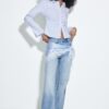 Blugi D92 cu croi drept și Wide Leg Blugi D92 cu croi drept și Wide Leg