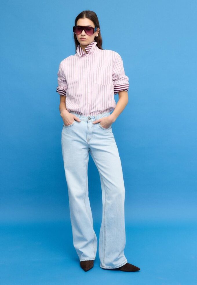 Blugi D92 cu croi drept și Wide Leg Blugi D92 cu croi drept și Wide Leg