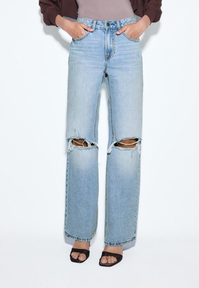 Blugi D92 cu croi drept și Wide Leg Blugi D92 cu croi drept și Wide Leg
