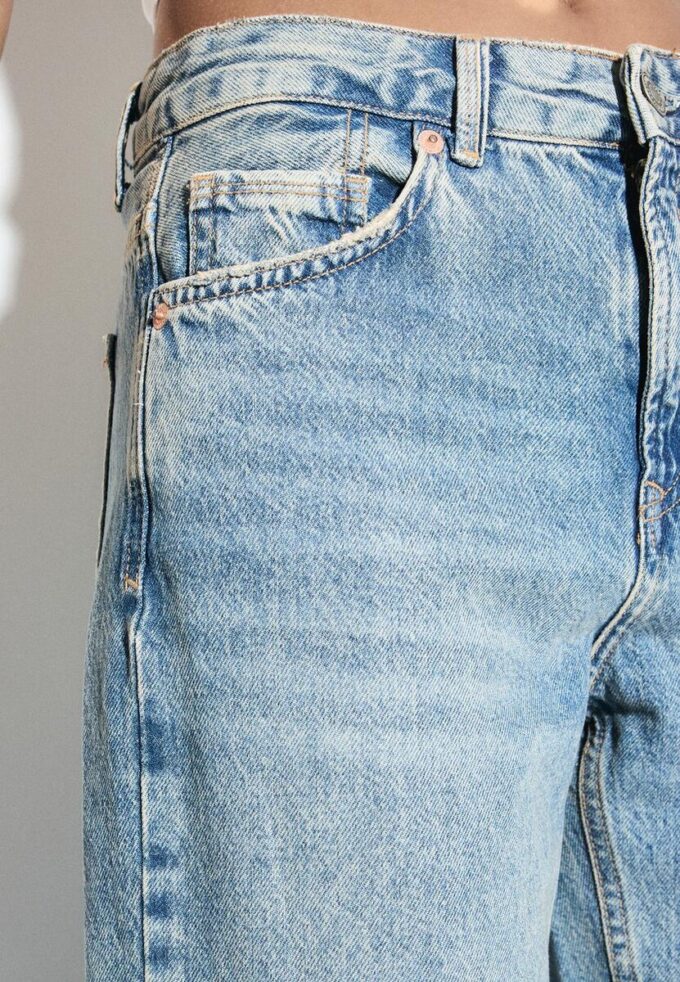 Blugi D92 cu croi drept și Wide Leg