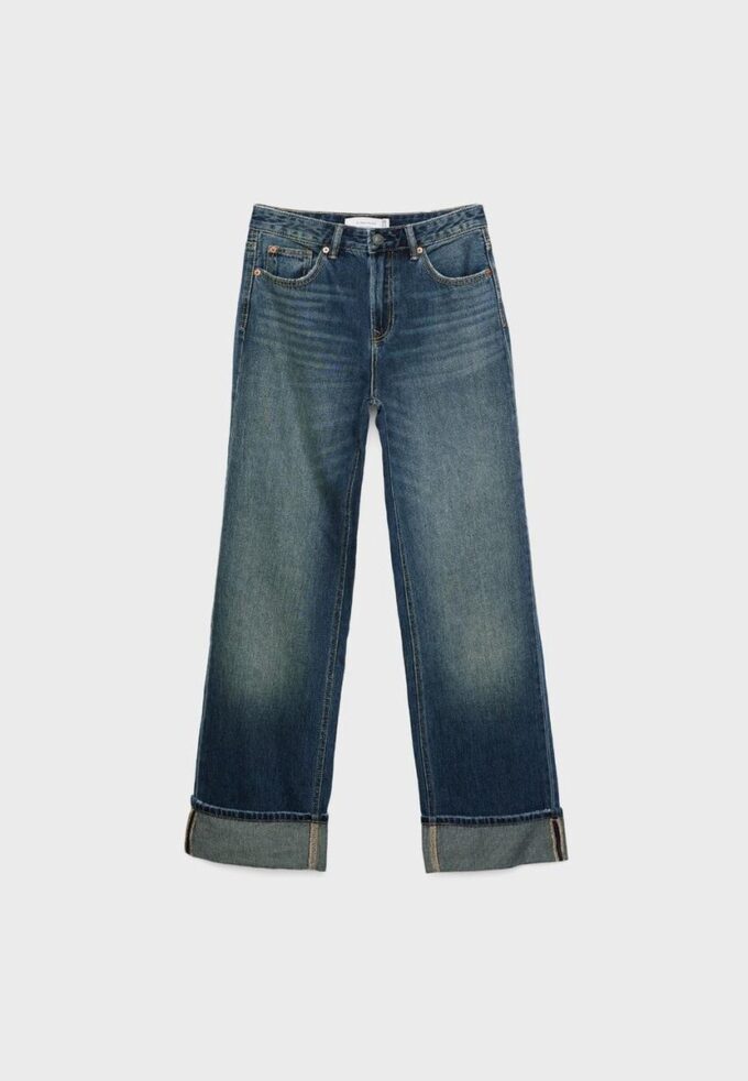 Blugi D92 cu croi drept și Wide Leg Blugi D92 cu croi drept și Wide Leg