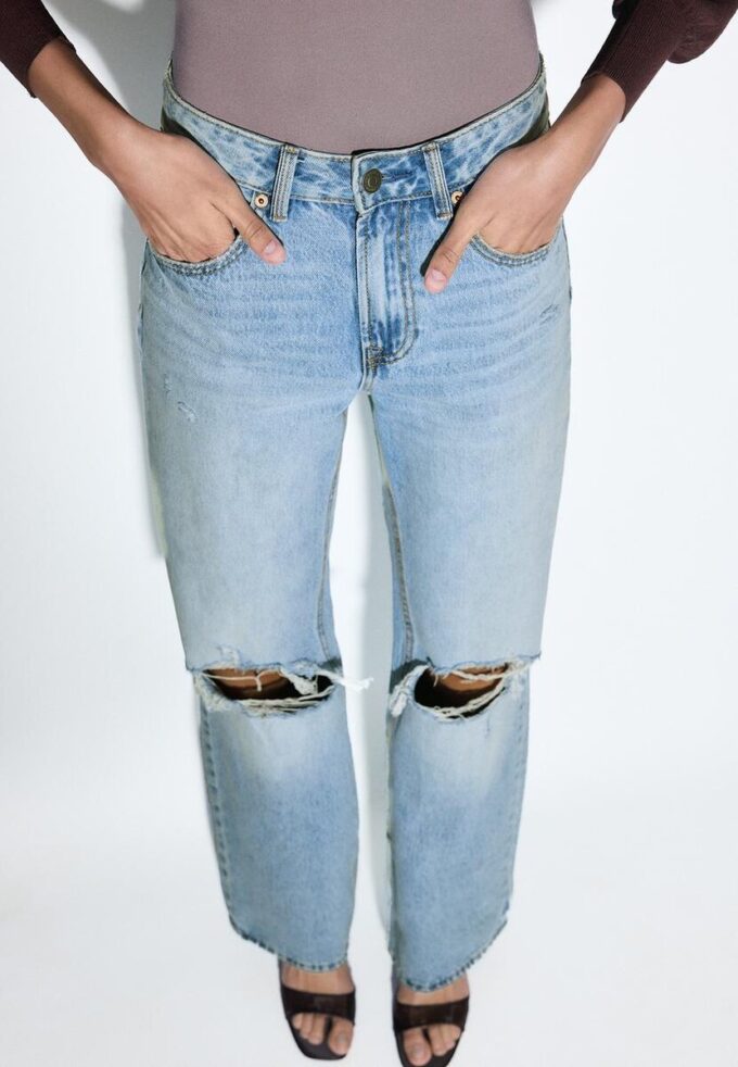 Blugi D92 cu croi drept și Wide Leg Blugi D92 cu croi drept și Wide Leg
