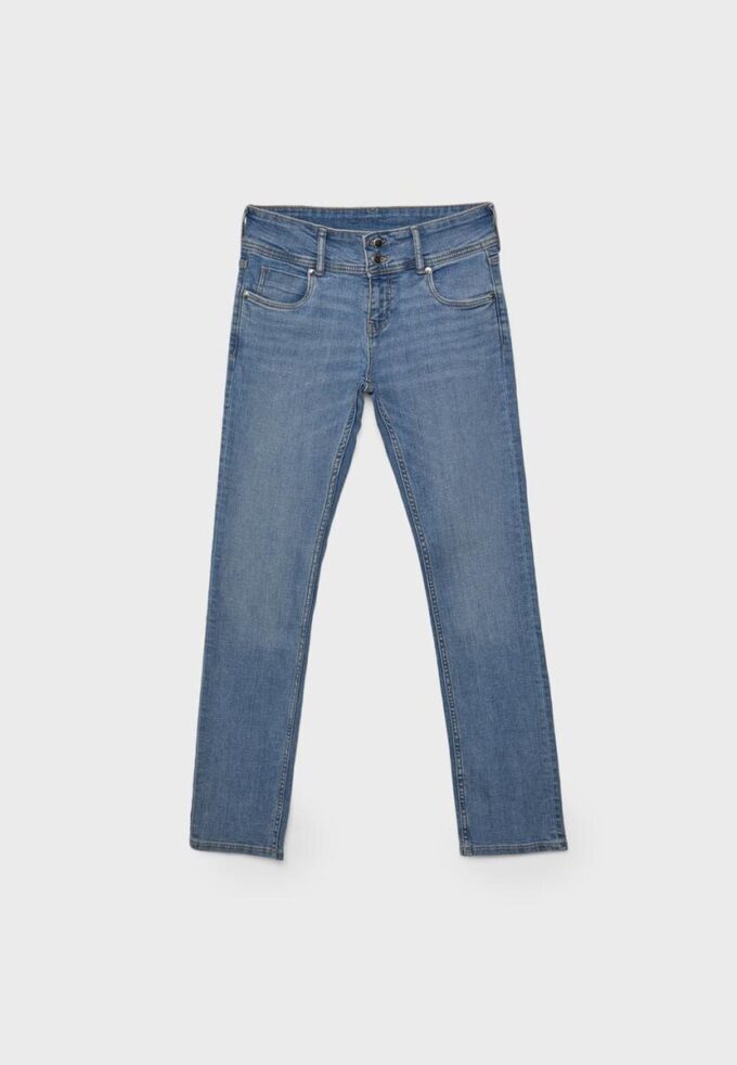 Blugi slim fit cu talie joasă Blugi slim fit cu talie joasă