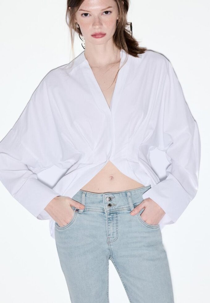 Blugi slim fit cu talie joasă Blugi slim fit cu talie joasă
