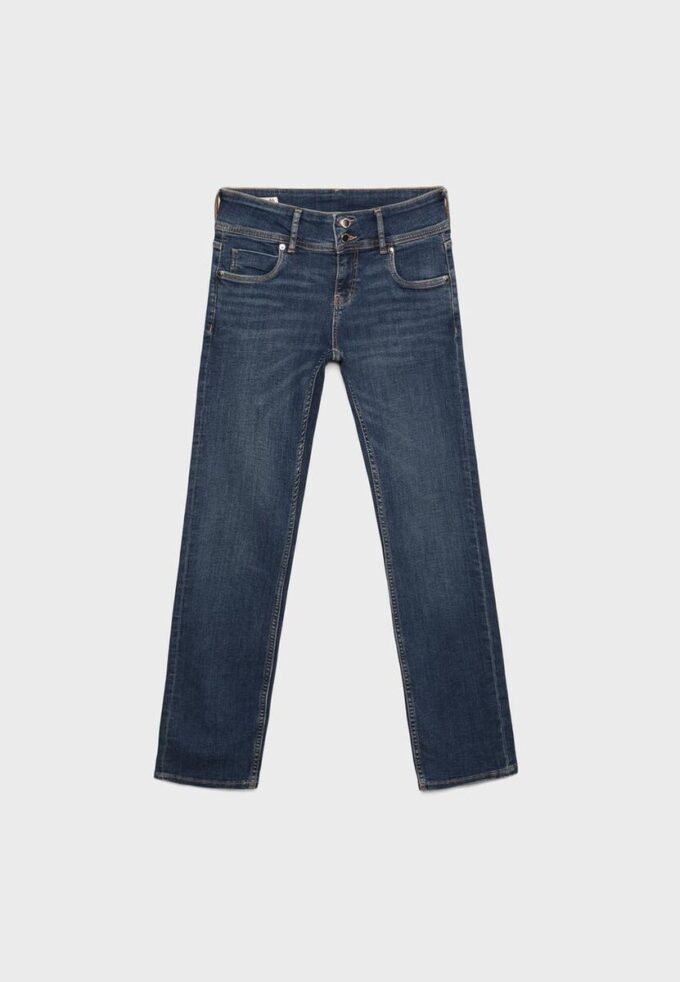 Blugi slim fit cu talie joasă Blugi slim fit cu talie joasă