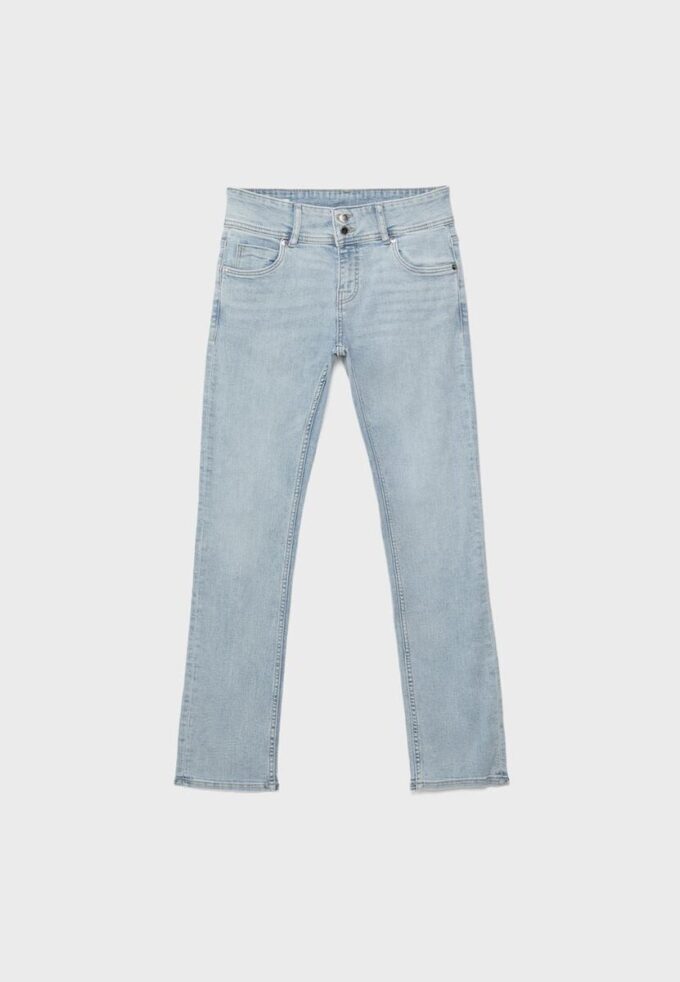 Blugi slim fit cu talie joasă Blugi slim fit cu talie joasă