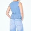 Bluză ajustată din denim