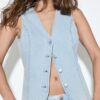 Bluză ajustată din denim Bluză ajustată din denim