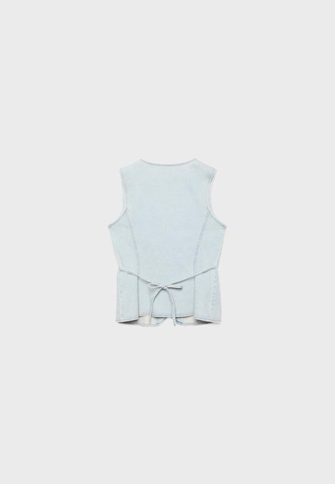 Bluză ajustată din denim Bluză ajustată din denim