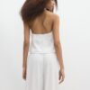 Bluză cu guler halter și nasturi în stil qipao Bluză cu guler halter și nasturi în stil qipao