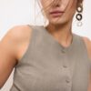 Bluză fără mâneci cu nasturi Bluză fără mâneci cu nasturi