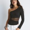 Body asimetric cu detalii transparente Body asimetric cu detalii transparente