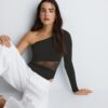 Body asimetric cu detalii transparente Body asimetric cu detalii transparente