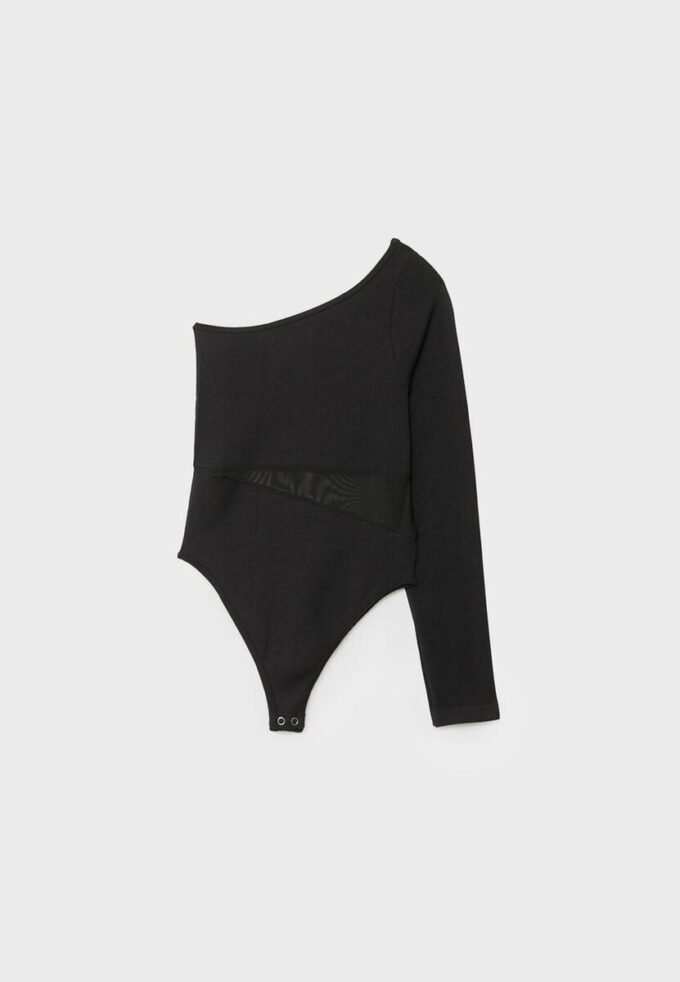 Body asimetric cu detalii transparente Body asimetric cu detalii transparente