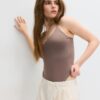 Body cu bretele și decolteu în V Body cu bretele și decolteu în V