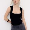 Body din poliamidă cu decolteu pătrat Body din poliamidă cu decolteu pătrat