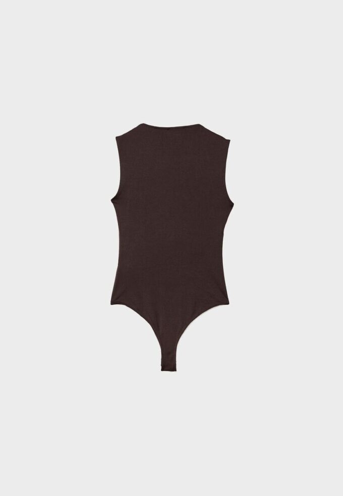 Body din poliamidă cu decolteu pătrat Body din poliamidă cu decolteu pătrat