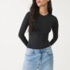 Body din poliamidă cu mâneci lungi Body din poliamidă cu mâneci lungi