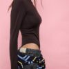 Body din poliamidă cu mâneci lungi Body din poliamidă cu mâneci lungi