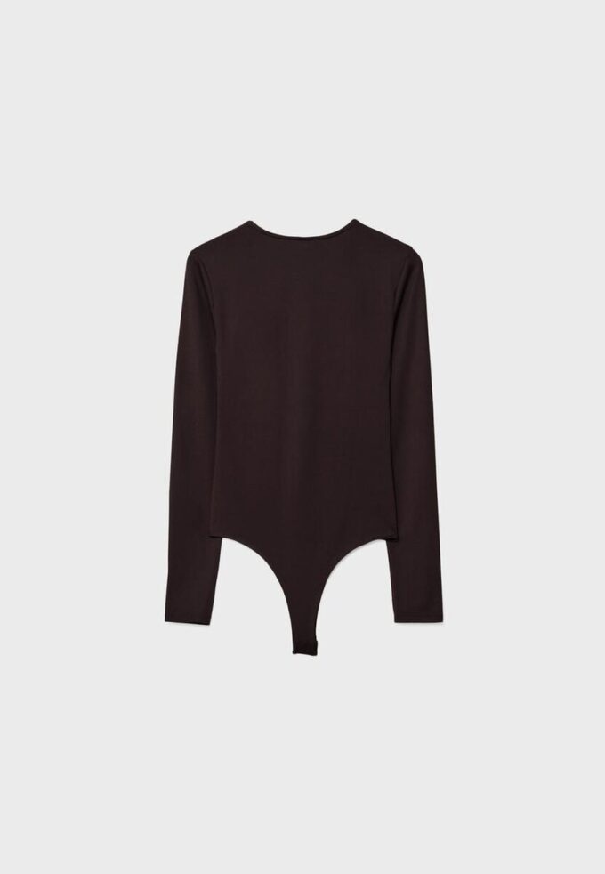 Body din poliamidă cu mâneci lungi Body din poliamidă cu mâneci lungi
