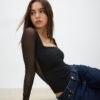 Body din tul cu decolteu pătrat Body din tul cu decolteu pătrat
