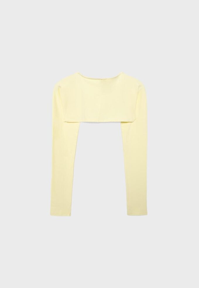 Bolero slim fit cu mâneci lungi