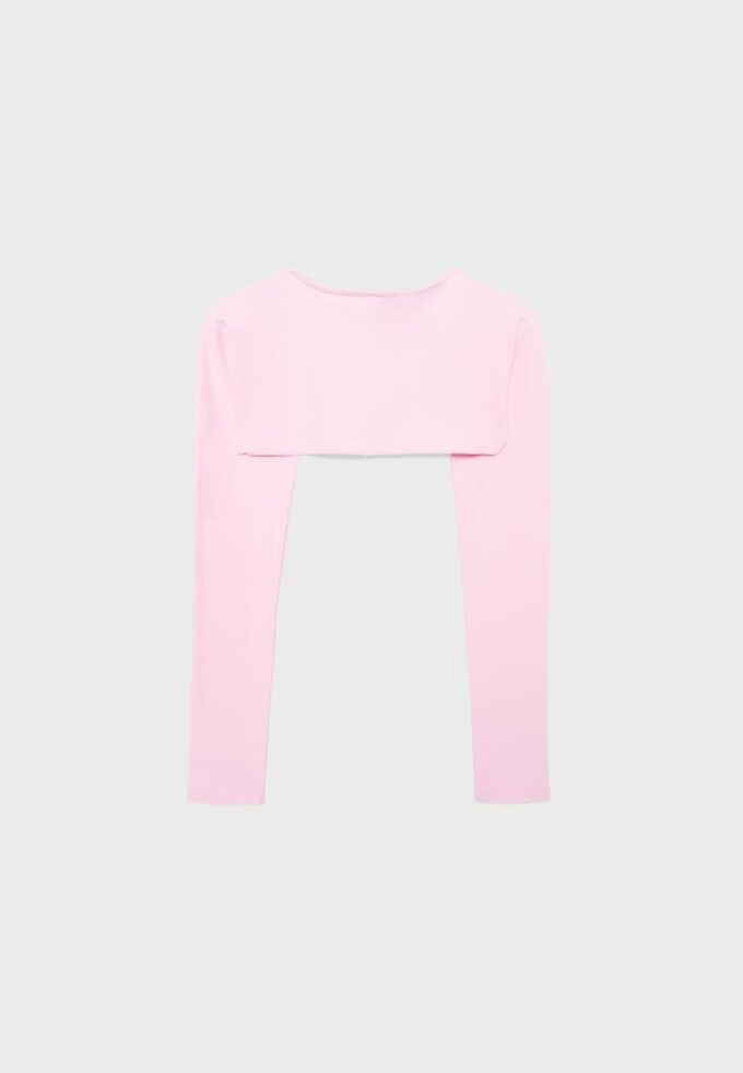 Bolero slim fit cu mâneci lungi