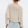 Cardigan din tricot cu mâneci liliac și cravată