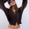 Cardigan din tricot cu mâneci lăzare Cardigan din tricot cu mâneci lăzare