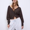 Cardigan din tricot cu mâneci lăzare Cardigan din tricot cu mâneci lăzare