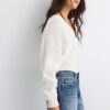 Cardigan din tricot cu mâneci lăzare Cardigan din tricot cu mâneci lăzare