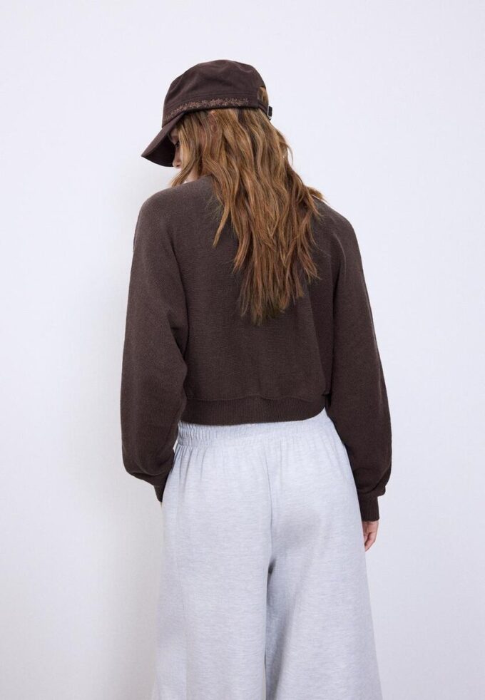 Cardigan din tricot cu mâneci lăzare Cardigan din tricot cu mâneci lăzare