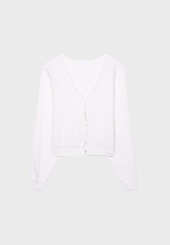 Cardigan din tricot cu mâneci lăzare Cardigan din tricot cu mâneci lăzare