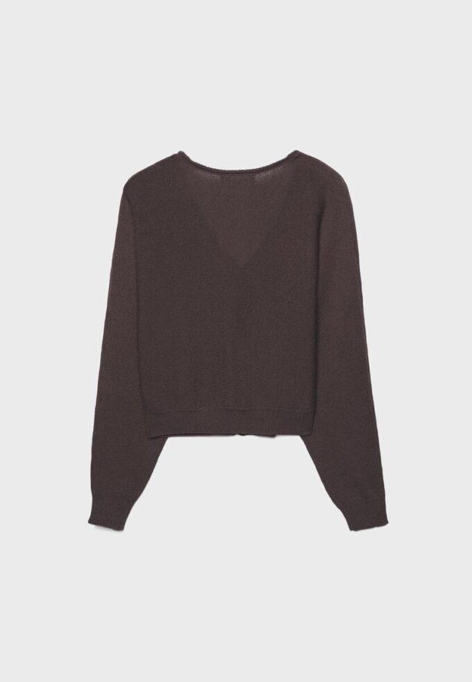 Cardigan din tricot cu mâneci lăzare Cardigan din tricot cu mâneci lăzare