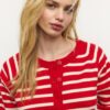 Cardigan din tricot cu nasturi și mâneci raglan