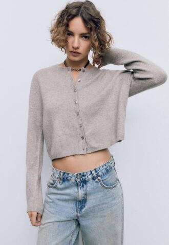 Cardigan Soft-Touch din tricot moale, cu nasturi