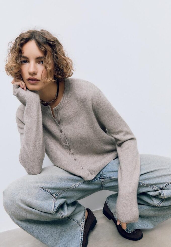 Cardigan Soft-Touch din tricot moale, cu nasturi Cardigan Soft-Touch din tricot moale, cu nasturi
