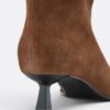 Cizme din piele slouchy cu toc mic, cu talpă moale