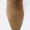 Cizme slouchy din piele cu toc stiletto