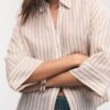 Cămășă cu mâneci kimono cu efect de in Cămășă cu mâneci kimono cu efect de in